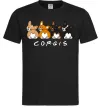 Чоловіча футболка Corgis Чорний фото