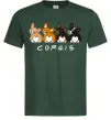 Чоловіча футболка Corgis Темно-зелений фото