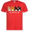 Чоловіча футболка Corgis Червоний фото