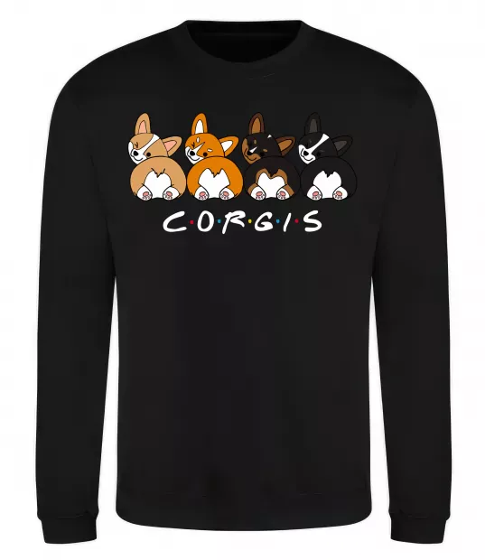 Свитшот Corgis Черный фото