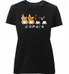 Женская премиум футболка Corgis Черный фото