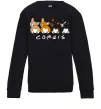 Детский Свитшот Corgis Черный фото