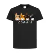 Детская футболка Corgis Черный фото