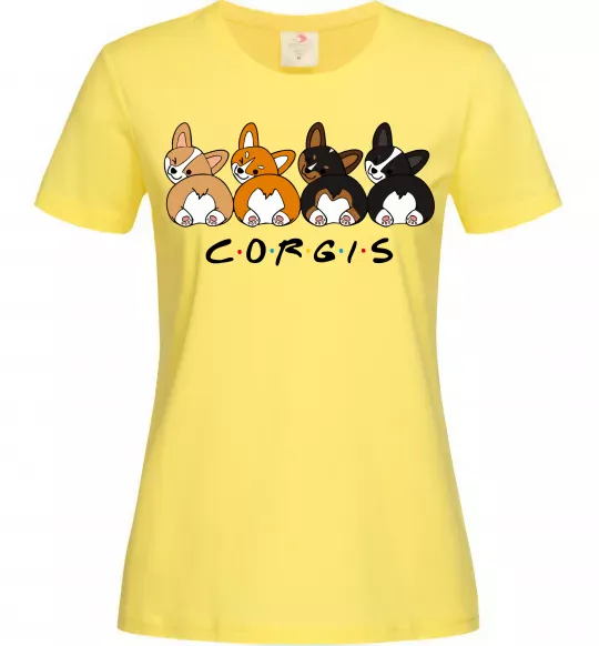 Женская футболка Corgis Лимонный фото