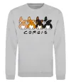 Свитшот Corgis Серый меланж фото