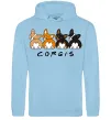 Мужская толстовка (худи) Corgis Голубой фото