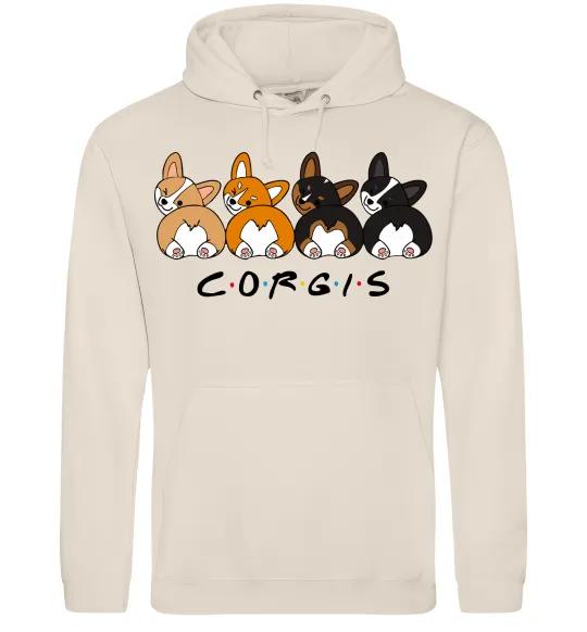 Мужская толстовка (худи) Corgis Таш фото