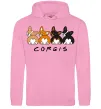 Женская толстовка (худи) Corgis Розовый фото