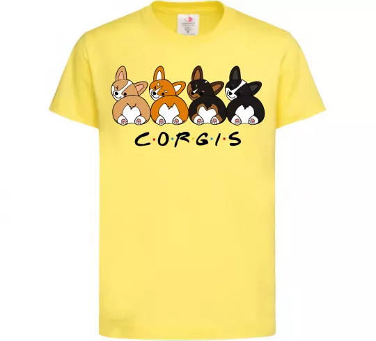 Дитяча футболка Corgis Лимонний фото