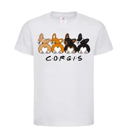 Дитяча футболка Corgis Білий фото