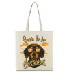 Эко-сумка Такса Born to be awesome Бежевый фото