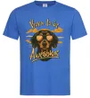 Мужская футболка Такса Born to be awesome Ярко-синий фото