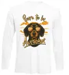 Лонгслив Такса Born to be awesome Белый фото
