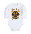 Дитячий бодік Такса Born to be awesome Білий фото