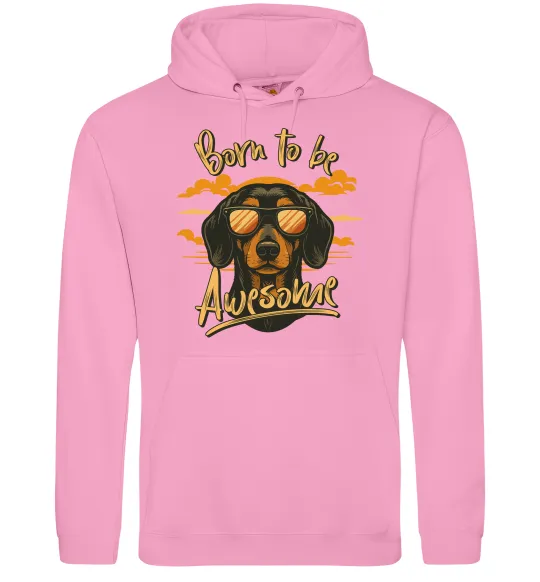 Жіноча толстовка (худі) Такса Born to be awesome Рожевий фото