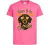 Дитяча футболка Такса Born to be awesome Яскраво-рожевий фото