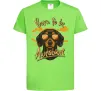 Дитяча футболка Такса Born to be awesome Лаймовий фото