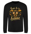 Світшот Такса Born to be awesome Чорний фото