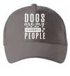 Кепка Dogs are my favourite people Серый фото