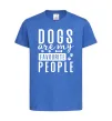 Дитяча футболка Dogs are my favourite people Яскраво-синій фото
