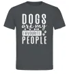 Мужская футболка Dogs are my favourite people Графит фото