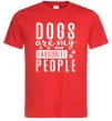 Мужская футболка Dogs are my favourite people Красный фото