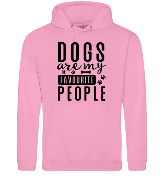 Мужская толстовка (худи) Dogs are my favourite people Розовый фото