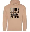 Женская толстовка (худи) Dogs are my favourite people Песочный фото