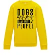 Детский Свитшот Dogs are my favourite people Солнечно желтый фото