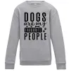 Детский Свитшот Dogs are my favourite people Серый меланж фото