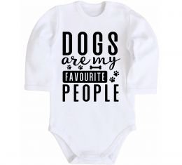 Детский боди Dogs are my favourite people