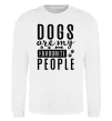 Свитшот Dogs are my favourite people Белый фото