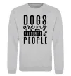 Свитшот Dogs are my favourite people Серый меланж фото