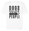 Футболка Оверсайз Dogs are my favourite people Білий фото