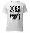Мужская премиум футболка Dogs are my favourite people Белый Мужская премиум футболка Dogs are my favourite people Белый фото