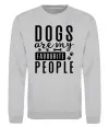 Свитшот Dogs are my favourite people Серый меланж фото