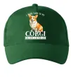 Кепка Work hard for corgi Темно-зеленый фото