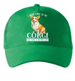 Кепка Work hard for corgi