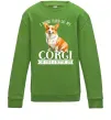 Детский Свитшот Work hard for corgi Лаймовый Детский Свитшот Work hard for corgi Лаймовый фото