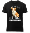 Мужская премиум футболка Work hard for corgi Черный фото