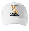Кепка Work hard for corgi Белый фото