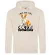 Женская толстовка (худи) Work hard for corgi Таш фото