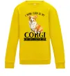 Детский Свитшот Work hard for corgi Солнечно желтый Детский Свитшот Work hard for corgi Солнечно желтый фото