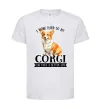 Детская футболка Work hard for corgi Белый фото