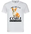 Чоловіча футболка Work hard for corgi Білий фото