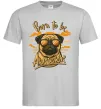 Мужская футболка Mops born to be awesome Серый фото