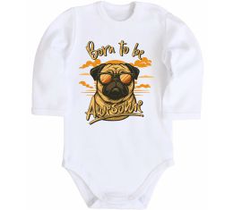 Детский боди Mops born to be awesome Детский боди Mops born to be awesome
