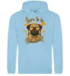Мужская толстовка (худи) Mops born to be awesome Голубой фото