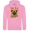Женская толстовка (худи) Mops born to be awesome Розовый фото