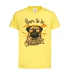 Детская футболка Mops born to be awesome Лимонный фото
